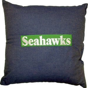 Seattle Seahawks Denim Pillow Measures 15 x 15 inches